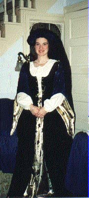 The black velvet dress my sister made
for me