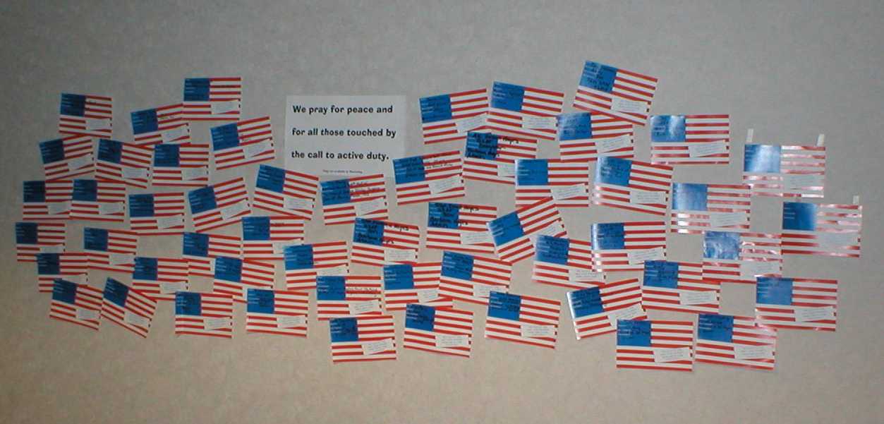 The Wall of Flags at the Hospital