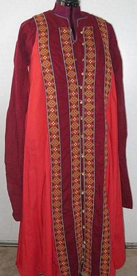 Layer 2 - Sarafan with Long-sleeved Burgundy Rubakha